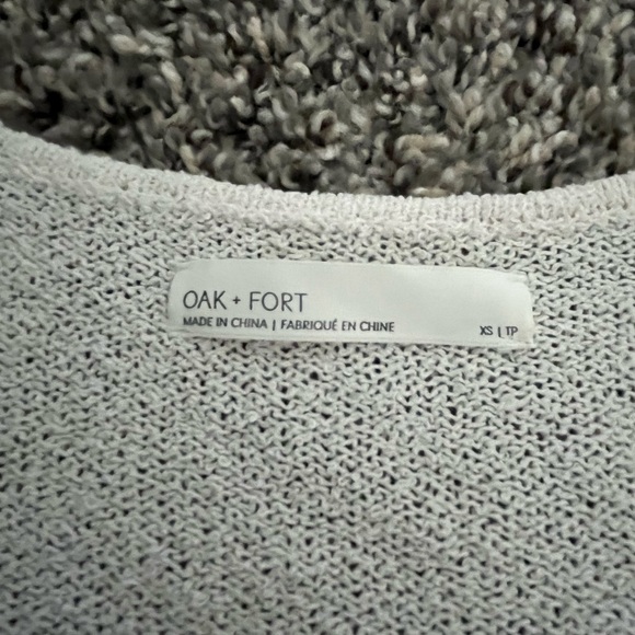 OAK + FORT ruched crop blouse - Picture 3 of 3